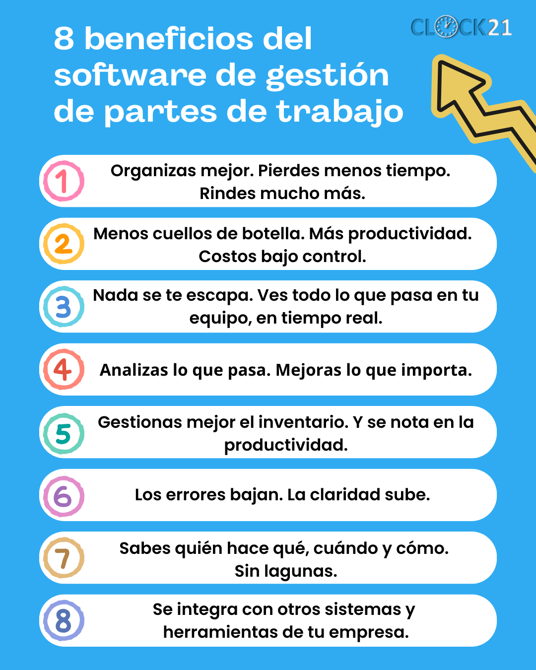 8 Beneficios del software de gestión de partes de trabajo